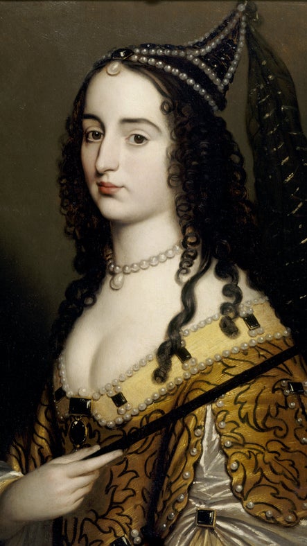 A portrait of Princess Elizabeth, Princess Royal, Abbess of Hervorden by Gerrit van Honthorst
